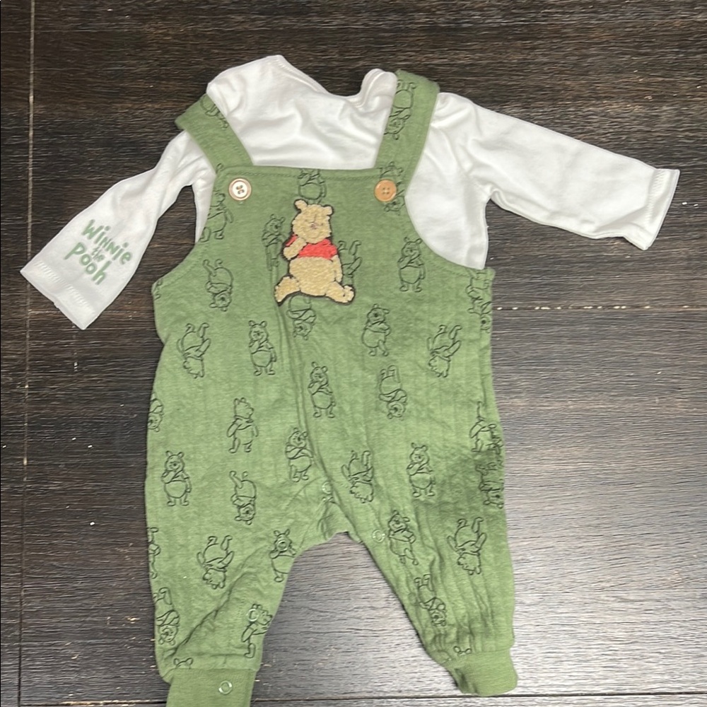Disney Green Winnie the Pooh Bodysuit